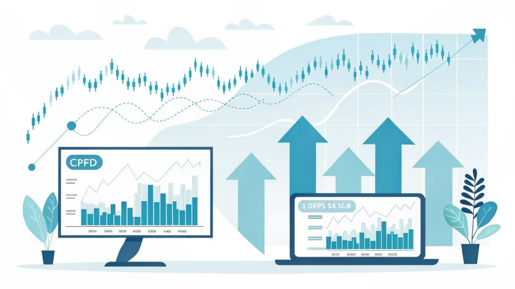 CFD trading and leverage risk illustration with market charts for Australian users