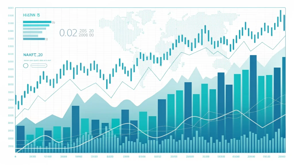 AI market intelligence and trading charts illustration for Australian users